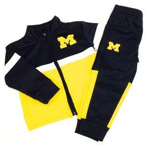 University of Michigan Toddler Half Back Track Jacket and Pant Combo Set
